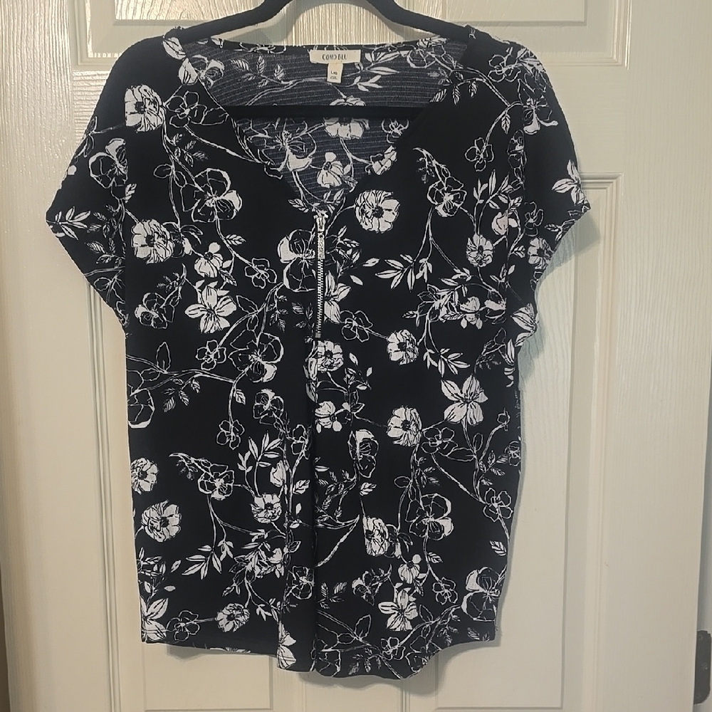 Catoβ Women's Black Floral Top